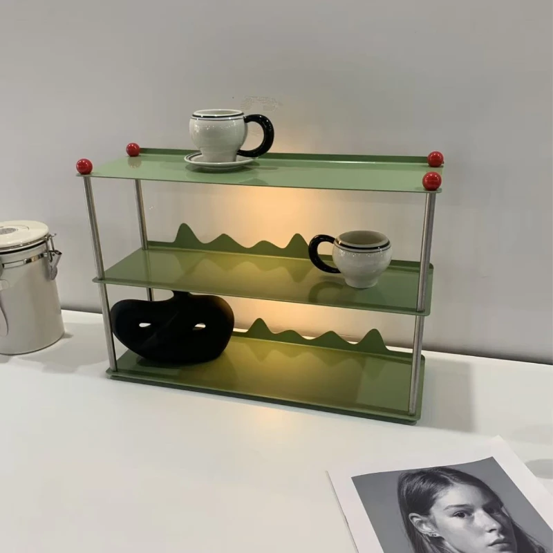 Medieval coffee cup, multi-layer cosmetics, perfume storage rack, cup rack, water cup holder, desktop finishing , wine glass