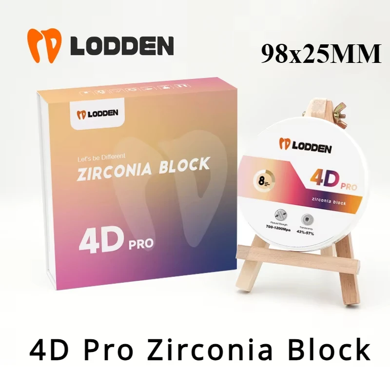 25MM 4D PRO Dental Zirconia Block Multilayer Zirconia Disc Dental Lab Material Vita 16 Colors for CAD CAM 98mm Open System