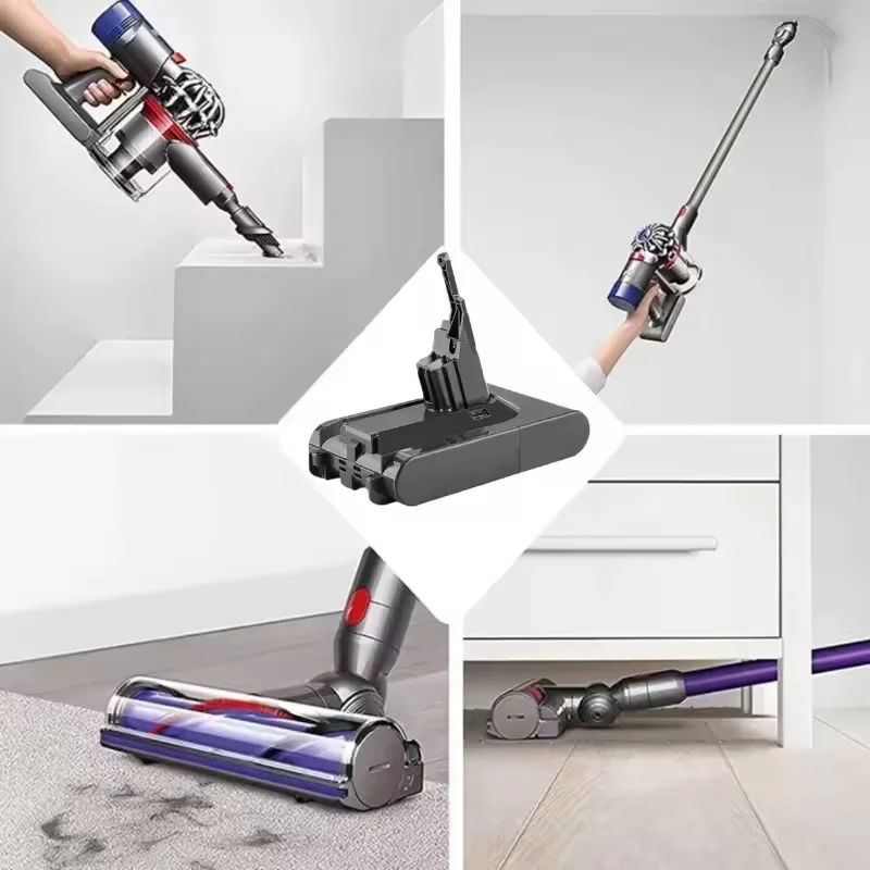 لدايسون V8 12800mAh 21.6V بطارية مطلقة رقيق/الحيوان ليثيوم أيون مكنسة كهربائية بطارية قابلة للشحن 18650 خلايا بطارية على مستوى A #6