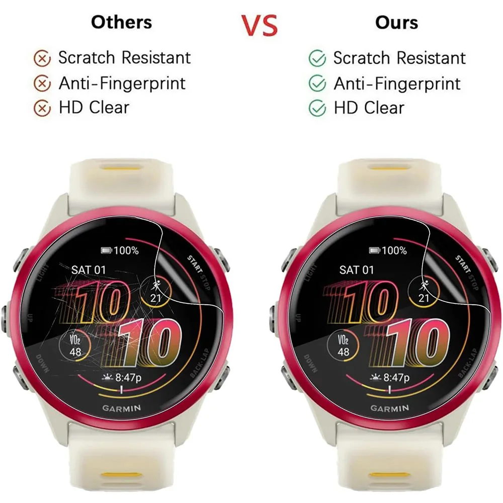 3PCS Clear HD Film Screen Protector For Garmin Forerunner 570 42mm/47mm 970 Protective Watch Films Cover Coverage Accessories