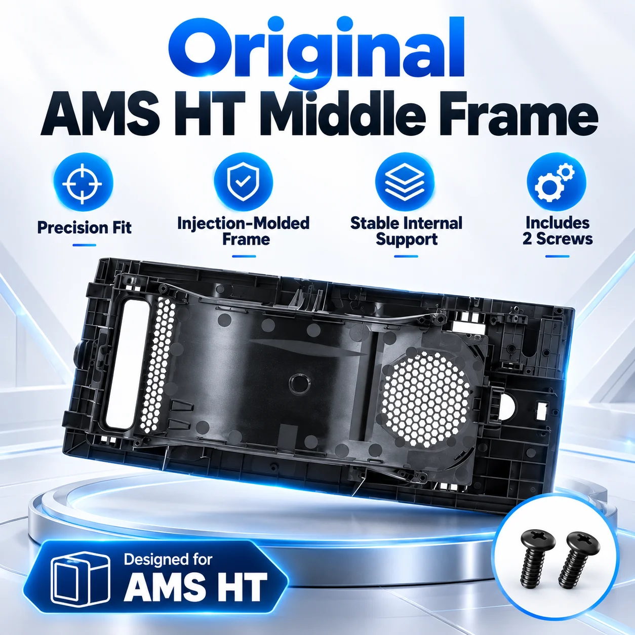 Original Bambu Lab AMS HT Middle Frame Replacement Part with 2 Screws Precision Fit Internal Support Frame
