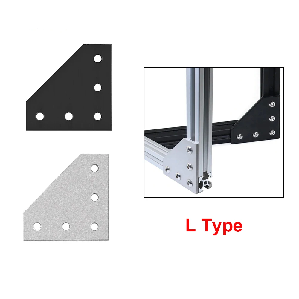 Imagem -04 - Openbuilds Furos 90 Graus t Placa Conjunta Suporte de Ângulo de Canto Tira Conjunta de Conexão para 2023 3030 4040 Perfil de Alumínio 10 Peças