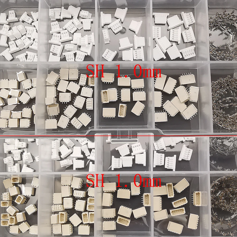 1Box JST 1.25mm/SH 1.0/ZH1.5/PH2.0/SYP/SM/XH 2.54mm/VH 3.96mm Pitch 2 3 4 5Pin Male Female Housing Terminal Pin Header Connector