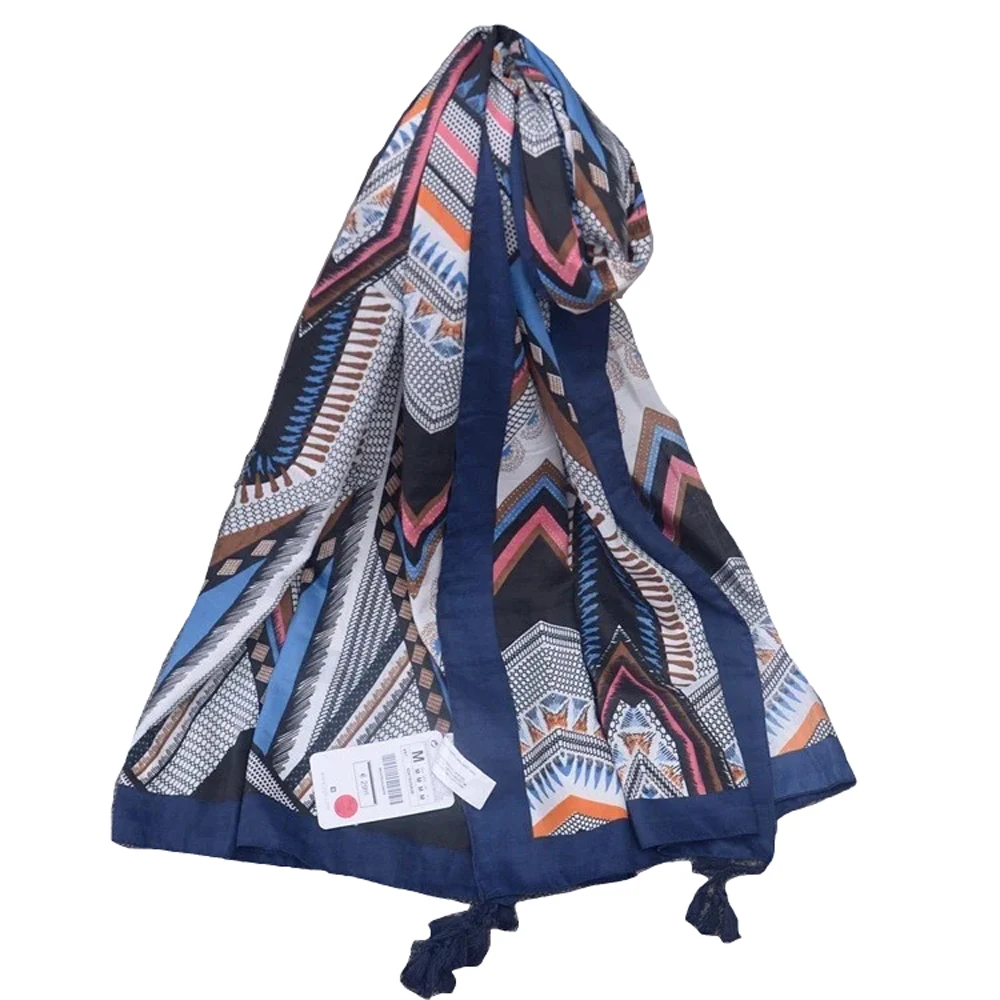 Echarpe-a-pampilles-a-imprime-geometrique-en-coton-chales-motif-losange-silencieux-rond-hijab-nouveau