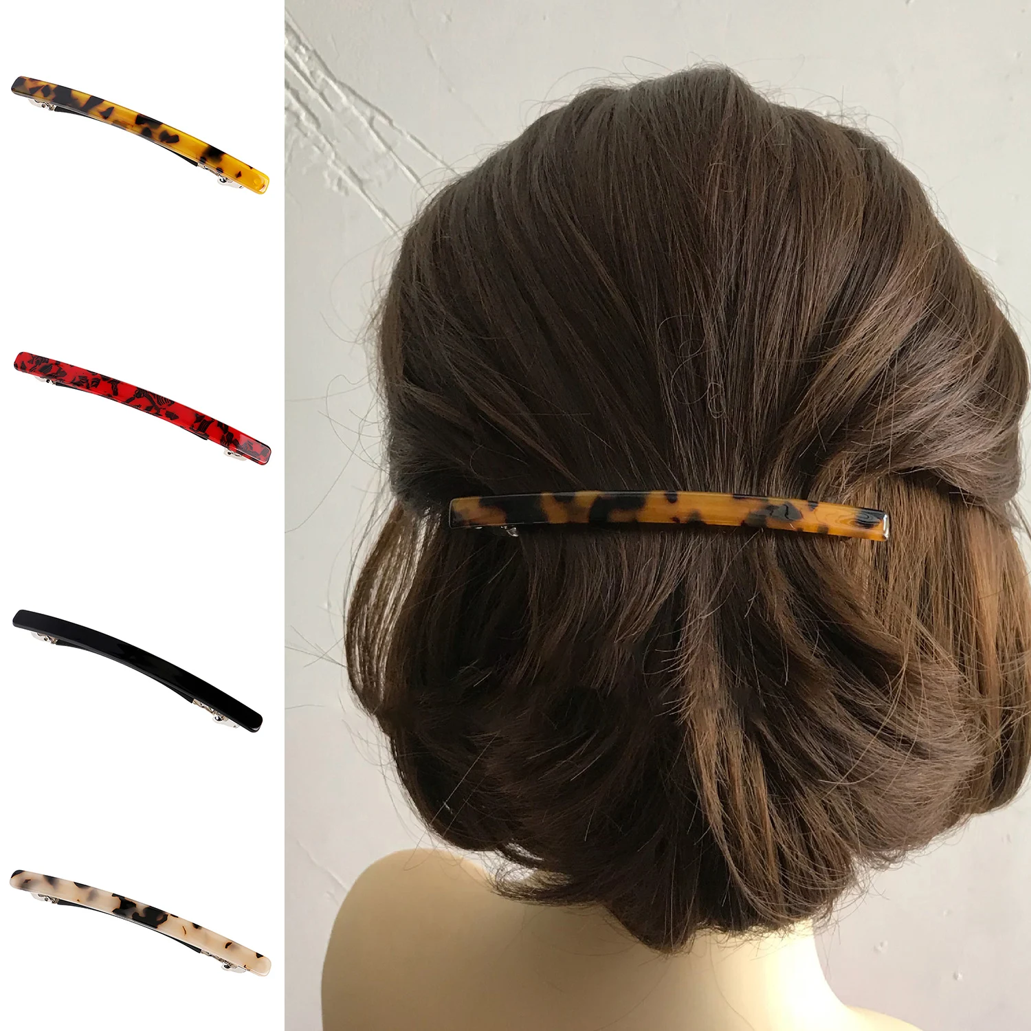 Elegant Spring Hair Clip French Style One Word Hair Clip Women Korean Fashion Hairgrips Barrettes Hair Clips Girls Accessories