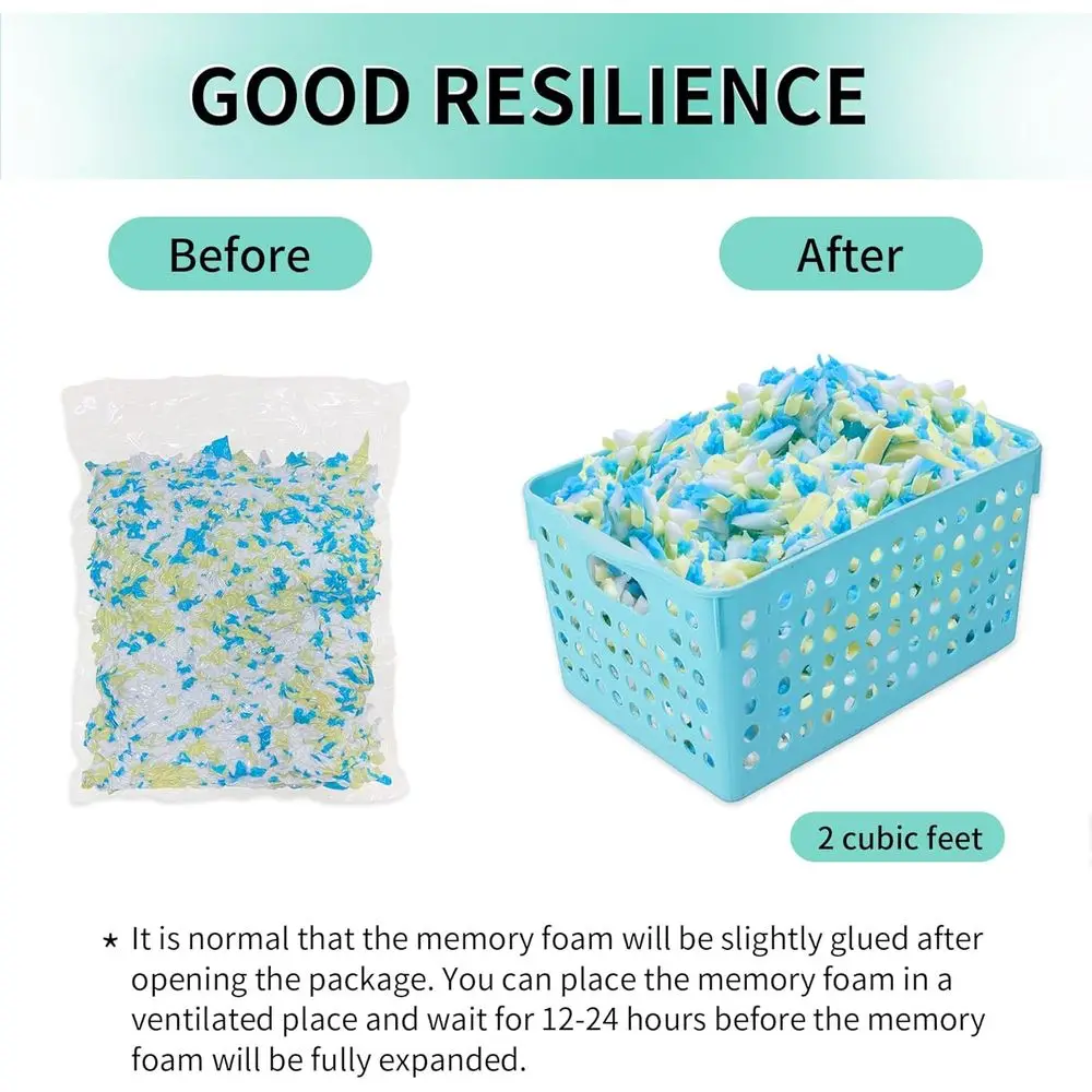 حشو كيس فول من إسفنج الذاكرة الفاخر بوزن 30 رطل - مثالي لأكياس القماش والوسائد والألعاب المحشوة والمزيد #2