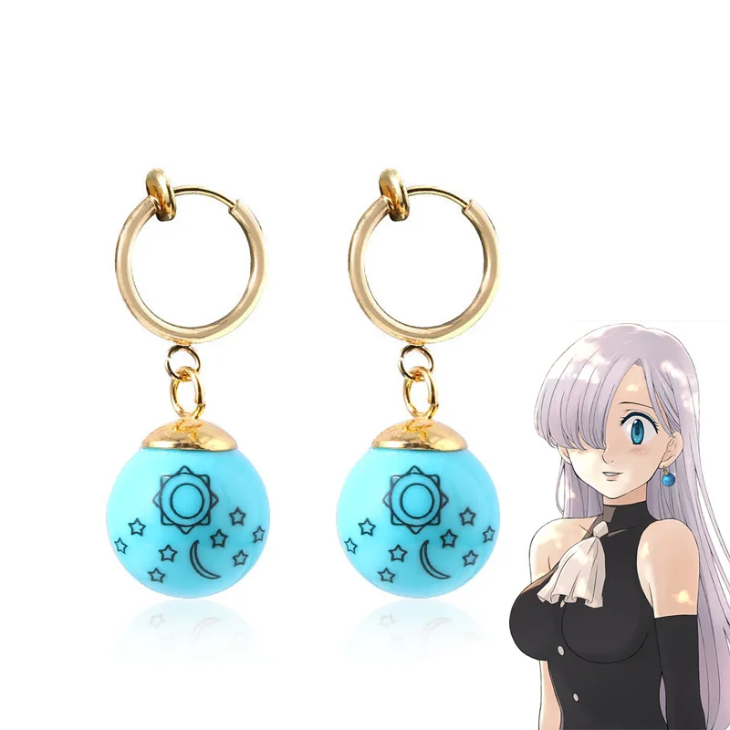 Anime Earrings Elizabeth Liones Nanatsu No Taizai Drop Earrings Pendant Collar For Girl Cosplay Jewelry