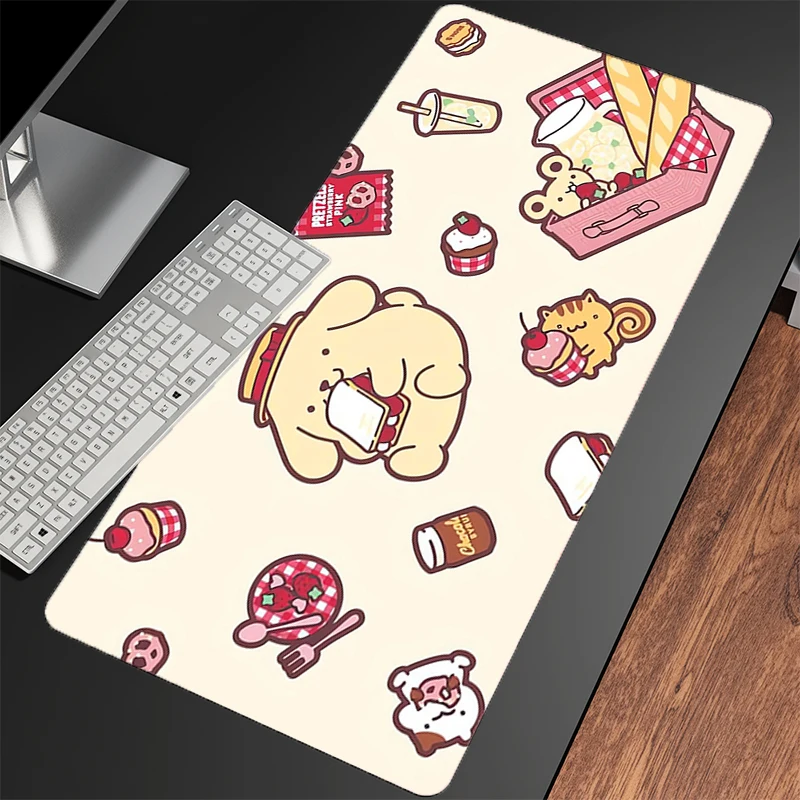 Tapis de souris Pompompurin grand Anime accessoires de jeu tapis de souris Gamer PC complet ordinateur clavier tapis tapis tapis de bureau Varmilo
