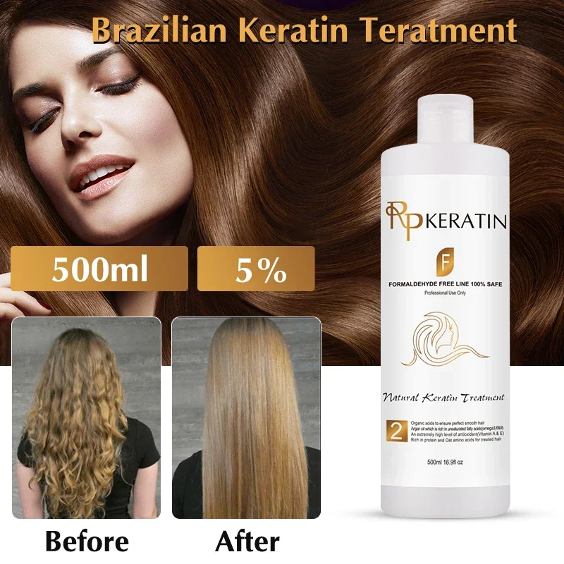 Keratin Treatment Without Formaldehyde Straighten and Smooth Normal Curly Hair for Best Salon-quality Results