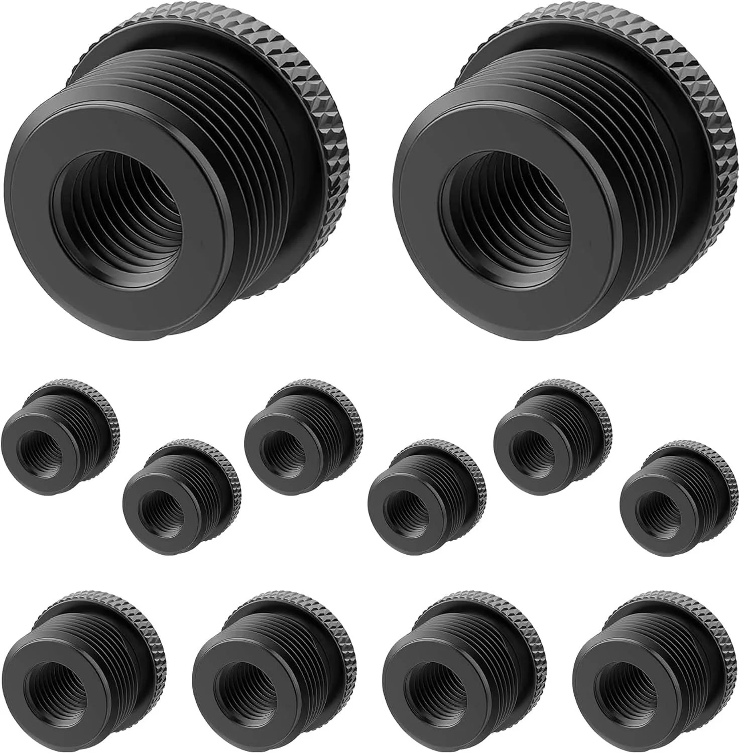 

5 Core Mic Stand Adapter 12 Pieces 5/8 Male to 3/8 Female Screw Thread Conversion Connector MS ADP M BLK 3858 12PCS