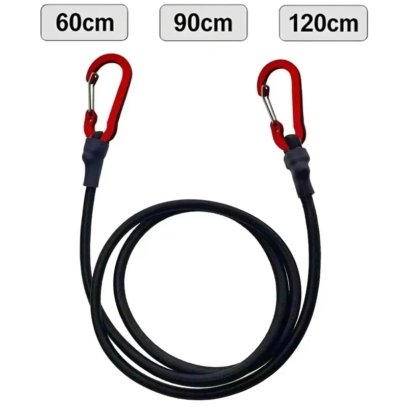 8mm Thick Elastic Bungee Cords with Hooks 60/90/120 Stretch Ropes for Bike, Car Luggage & Roof Rack Camping Accessories