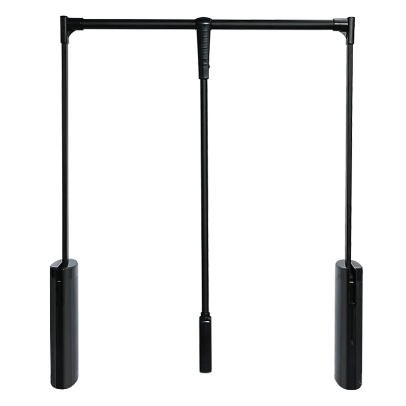 Pull-down Clothes Drying Rod Telescopic Dressing Room Cloakroom Wardrobe Double Buffer Pull-Down Lifting Clothes Drying Rack