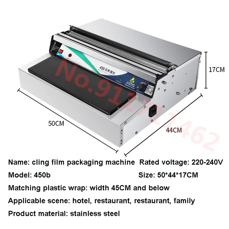 Plastic Wrap Dispenser Film Cutter Film Wrap Sealer Sealing Wrapping Machine Fruit Vegetable Food Packaging Machines