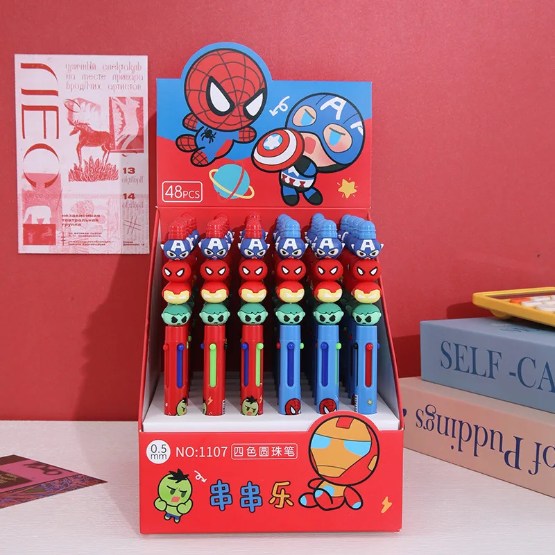 12pcs/lot Marvel Hero Series Gel Pens For Writing Cute 4 Colors DIY Ball Pen School Office Supplies Kawaii Stationery Gift