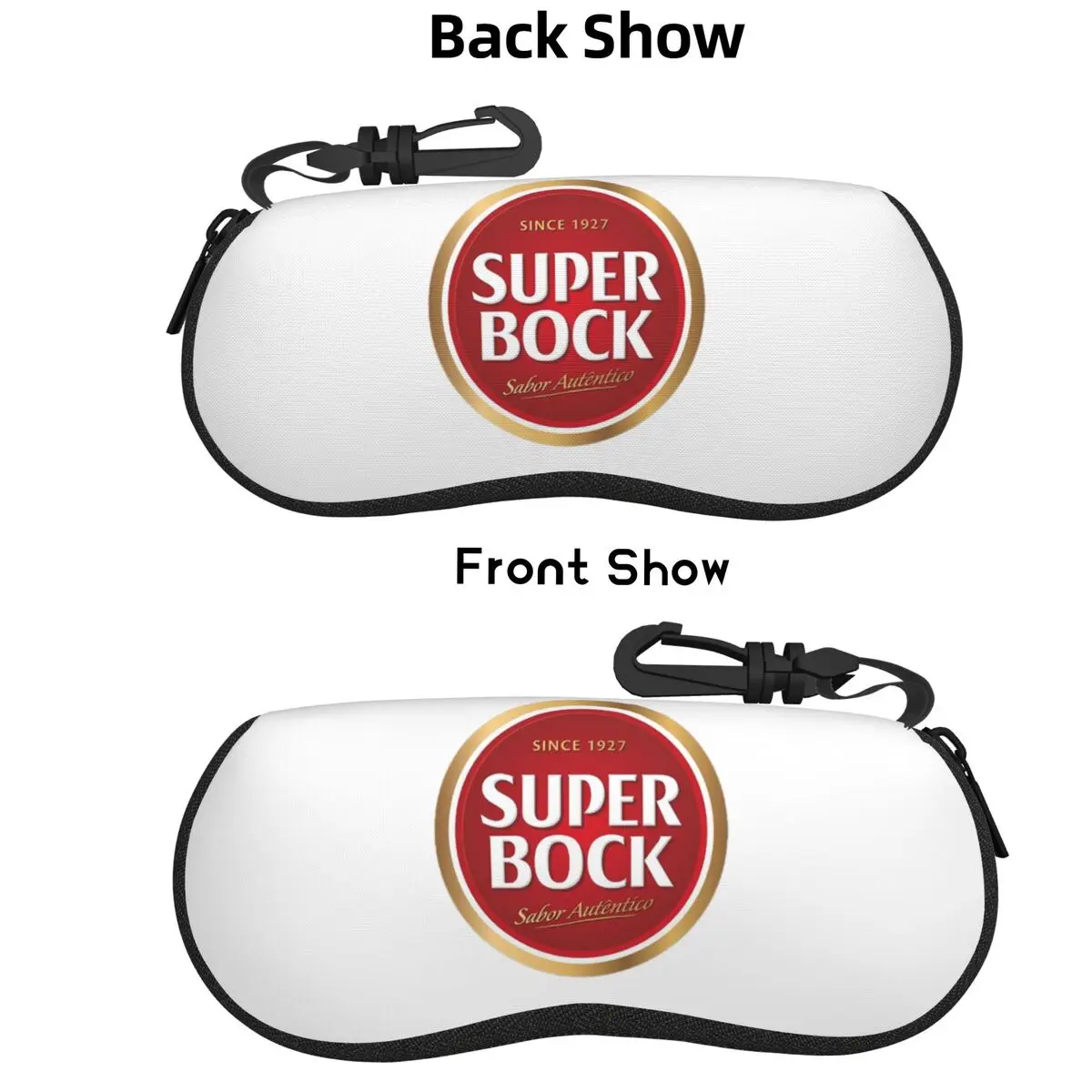 

Super Bock Since 1927 Shell Glasses Case Protective Sunglasses Box Women Men Soft Eyeglasses Bag Pouch