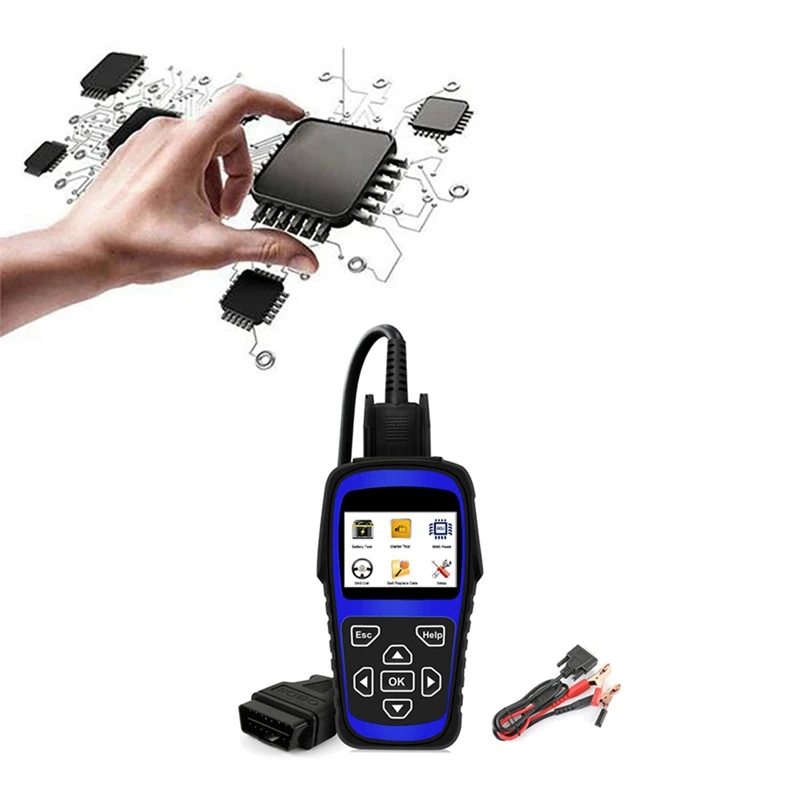 12V/24V Battery Tester Battery Registration BMS Reset Scanner 100-2000 CCA For Car Heavy Duty Truck And Marine Boat