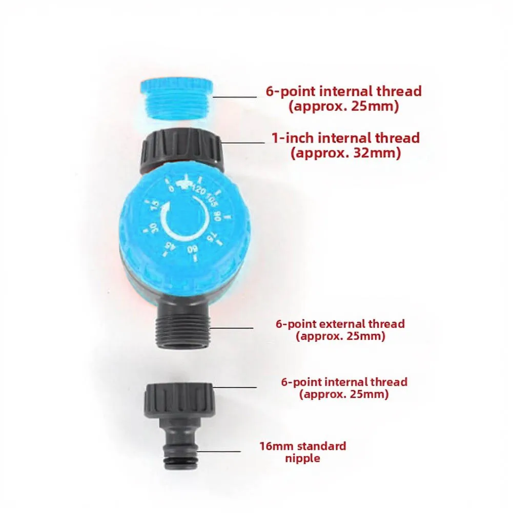 360 Degree Rotating Mechanical Watering Timer for Flexible Garden Hose Installation and Precise Water Direction