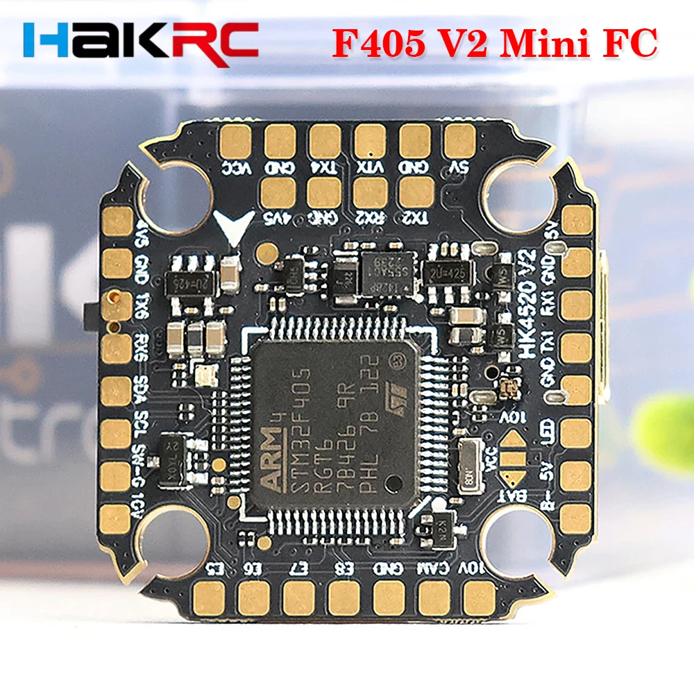 HAKRC F405 V2 Mini FC ICM42688P Dual BEC 5V/2.5A 10V/2A OSD Barometer Black Box 16M 2-6S 20x20mm ثقب التركيب لطائرة RC FPV بدون طيار