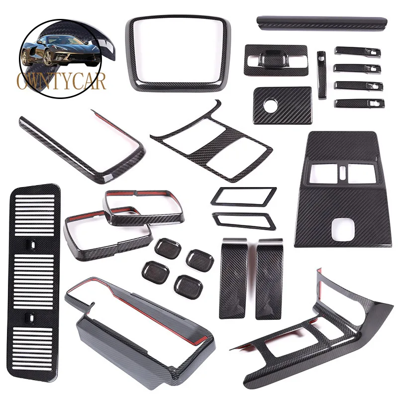 

For Mercedes-Benz W463 G350 G500 G550 G63 G65 2004-2018 Car Real Carbon Fiber Console Control AC Vent Grille CD Panel Frame Trim