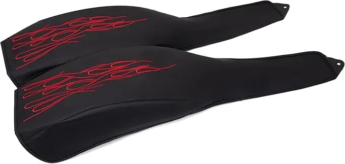 2009-2024 conjunto de sutiã de pára-choque traseiro de chama de couro artificial para Harley Trike Tri Glide Ultra Classic, 2010-2011 Street GlideTrile