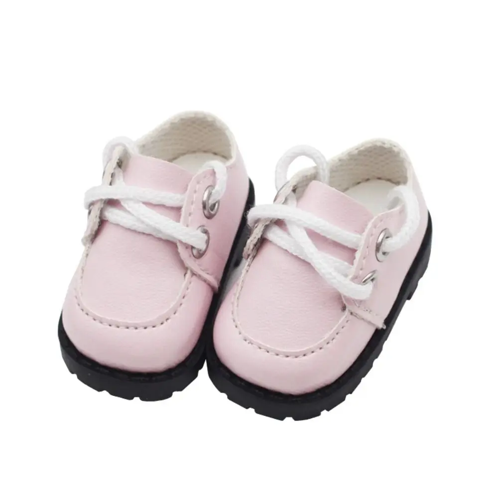 20CM Cotton Doll Shoes Fashion College Style PU Leather Shoes Casual Wear Boots For 1/12 Dolls Clothes Accessories Kids Toys