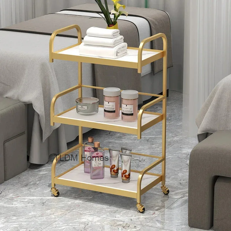 

Тележка и тележка для косметолога, вспомогательная тележка для волос, салон красоты, золотая мебель, розовые органайзеры, тележки, автомобильная тележка для ресниц, спа для волос