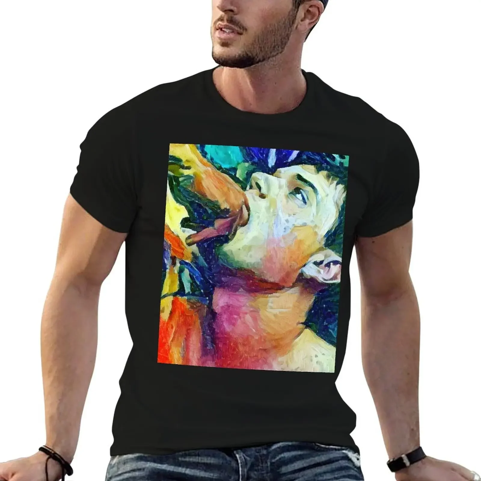 Reflex Testing V-Neck T-Shirt vintage essential t shirt plain hippie clothes Men's cotton t-shirt