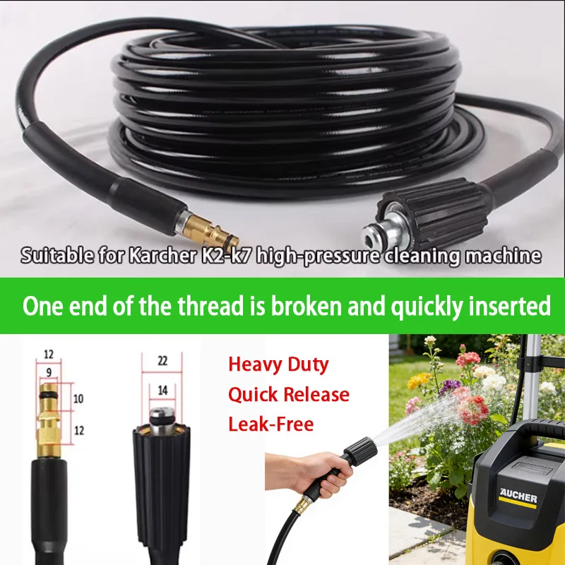 Quick Connect Adapter For Karcher K2-K7 High-pressure Cleaning Machine, 1/4 