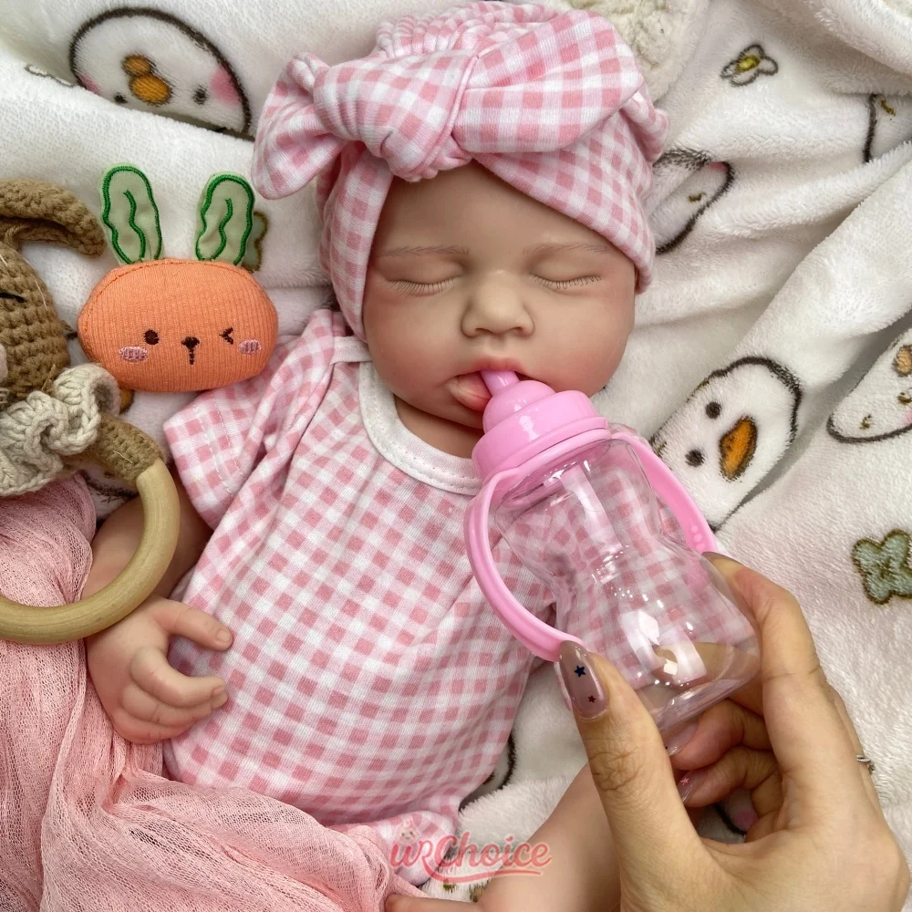 Handmade 20inch Full Soft Silicone Reborn Baby Girl/Boy Comfortable to Hold Weighted  Newborn Doll for Expectant Parents and Baby Care Training