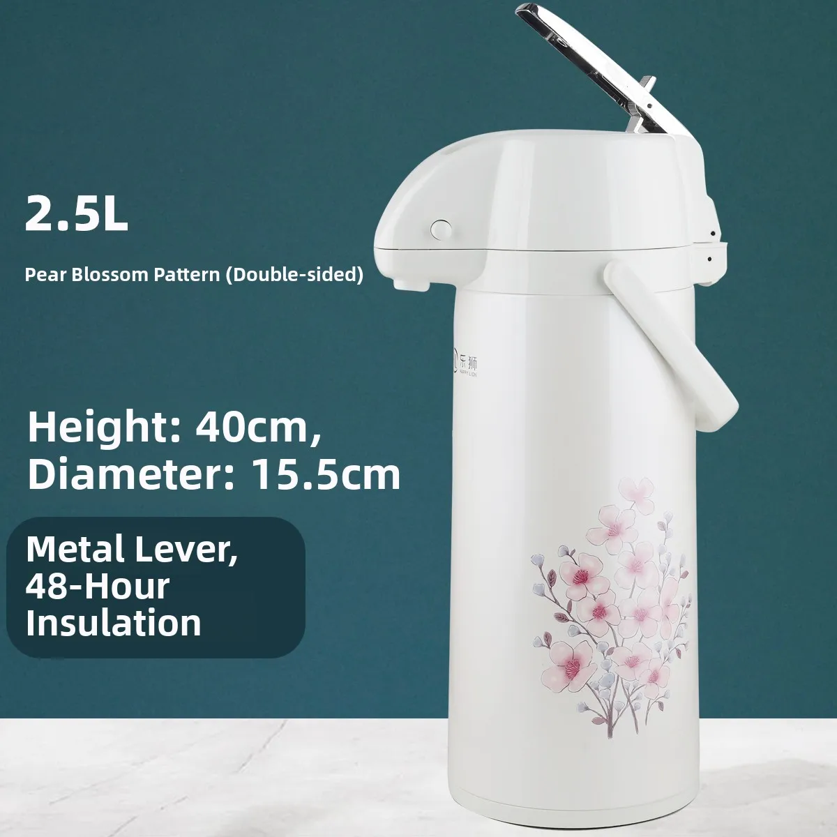 

Manual Squeezing Glass Inner Tank Pressure Type Hot Water Bottle Tea House Household Hotel Insulated Thermos Flask Water Bottle