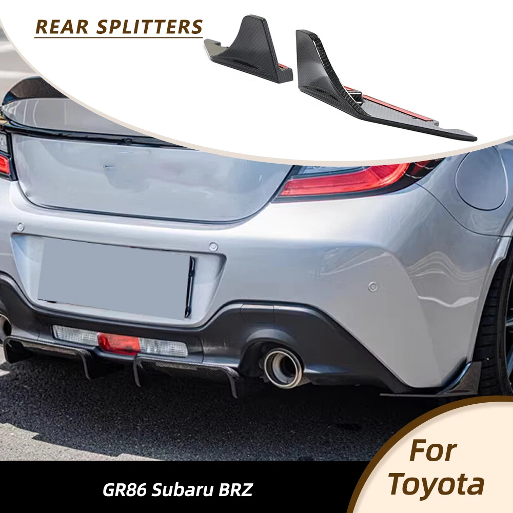 

Car Rear Bumper Splitters Lip For Toyota GR86 Subaru BRZ 2 Door 2022 2023 Rear Canards Bumper Lip Car Body Kits Carbon Fiber