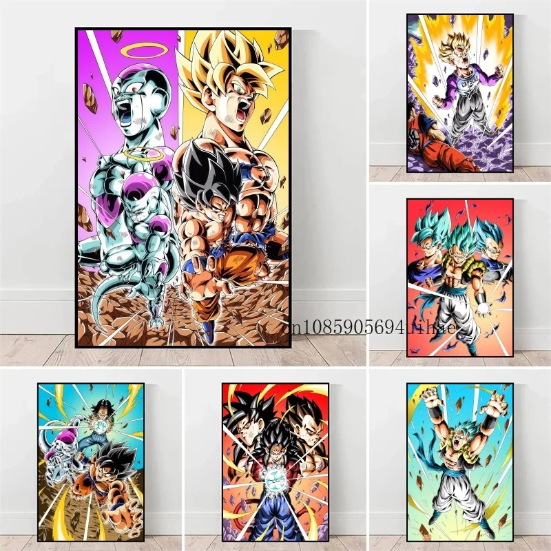 

Classic Anime Dragon Ball Goku Vegeta Canvas Printing Posters HD Prints Kids Gifts Aesthetic Poster Room Wall Decor Pictures