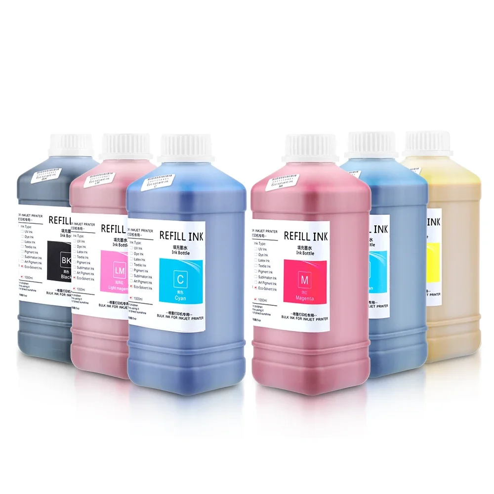 Imagem -02 - Eco-tinta Solvente para Epson Roland Mimaki Mutoh Dx4 Dx5 Dx6 Dx7 Dx10 Tx800 Xp600 5113 4720 I3200 1000ml