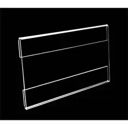 20Pcs Acrylic Clear Plastic Desk Sign Label Stand Wall Shelf Sticker Table Card Price Tag Holders Frame Label Tag Paper Display