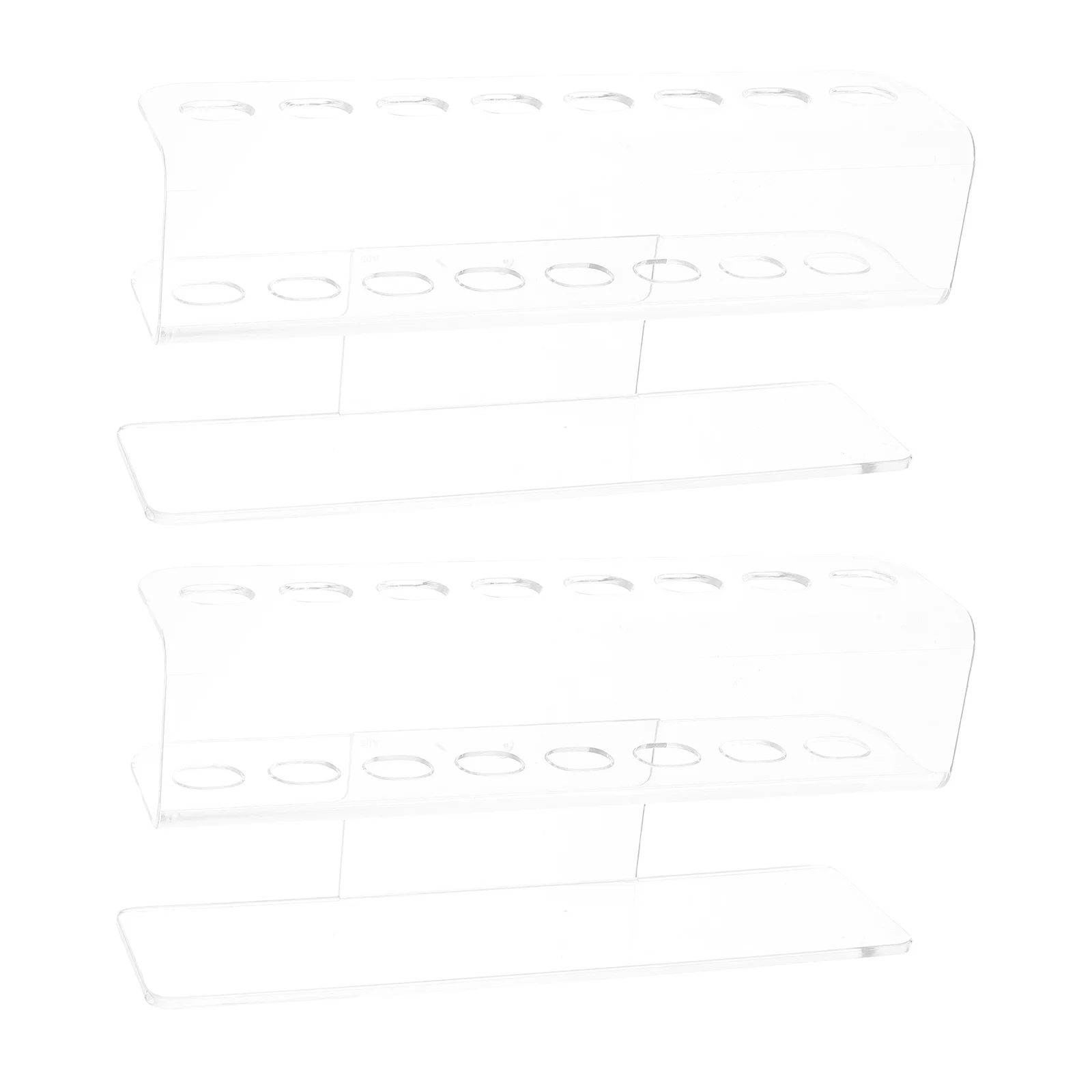 2 szt. Przezroczysty akrylowy organizer na narzędzia do zdobienia paznokci, przezroczysty stojak na długopisy, stojak na pęsety, organizer na pędzle do makijażu