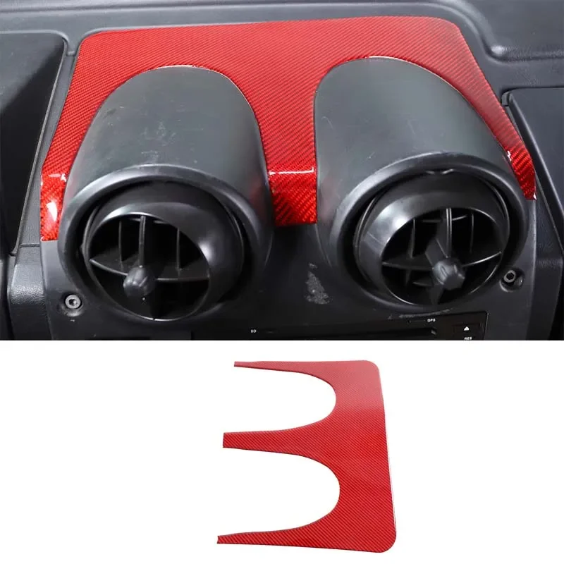 

Car Center Controls Air Vents Upper Panel Trim Stickers For Hummer H2 2003-2007 Soft Carbon Fiber Accessories