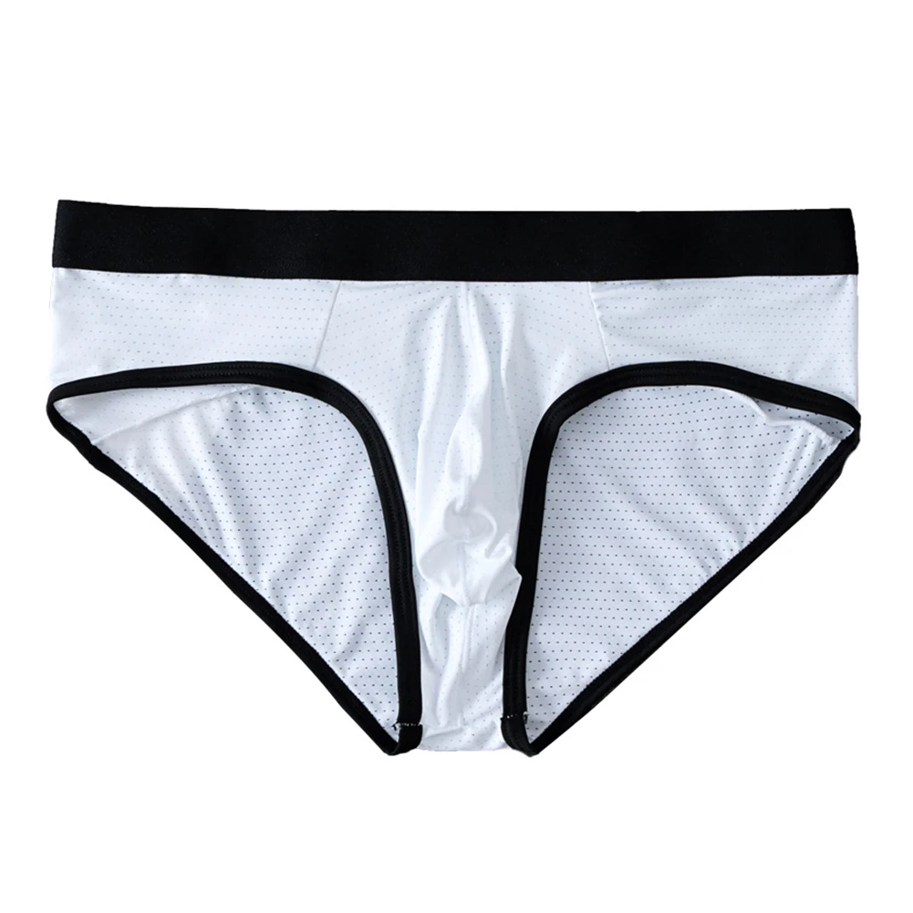 Mens Underwear Briefs Breathable Mesh Panties Bikini Underpants Pouch Trunks Mesh Sexy Square Corner Pants For Men's Shorts