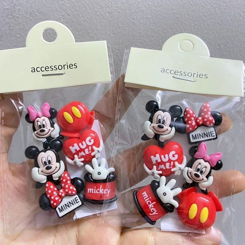 

6 шт./лот Potdemiel Minnie Mickey Diy 3D наклейки для телефона милый креативный чехол для телефона ручной работы чашка для воды смоляные декоративные нашивки