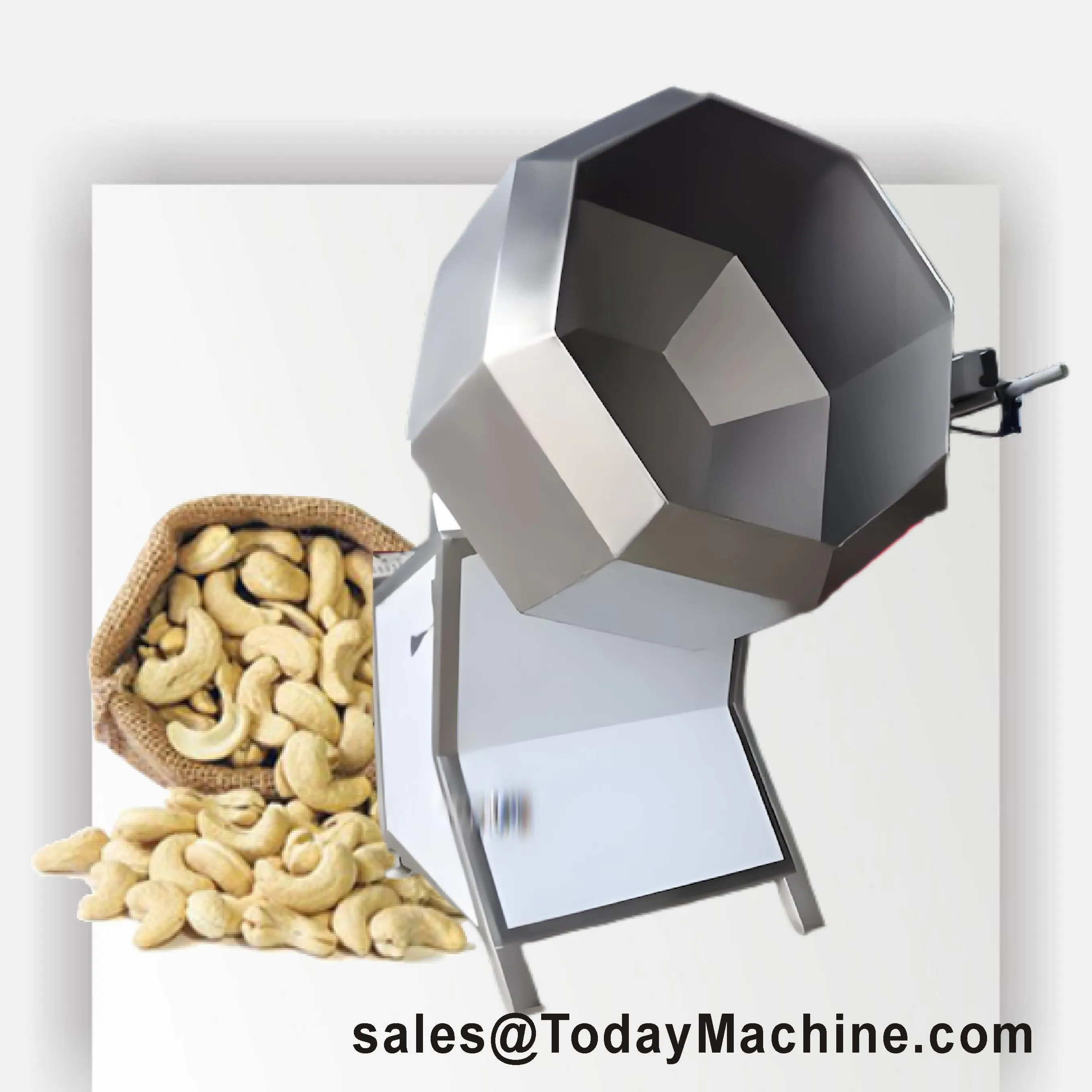 Pet Feed Seasoning Machine/Flavour Mixer Octagonal Drum Mixer/Automatic Food Snack Chips Popcorn Flavoring Machine