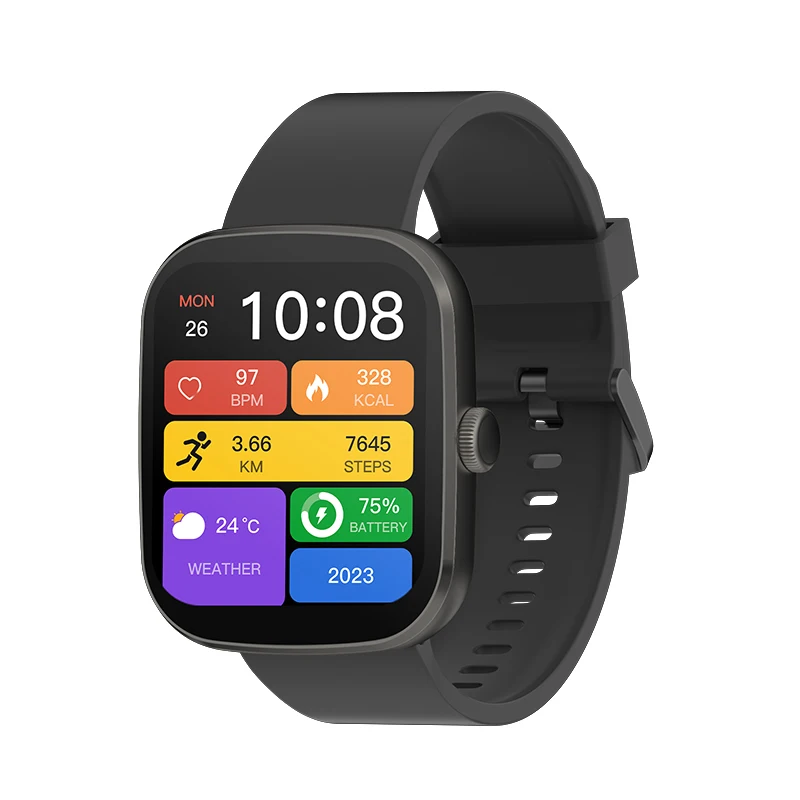 IMIKI Frame2Llite Smartwatch 1.96" TFT Display  Support 100+ Sports  Modes Monitor daily activities Square Watch