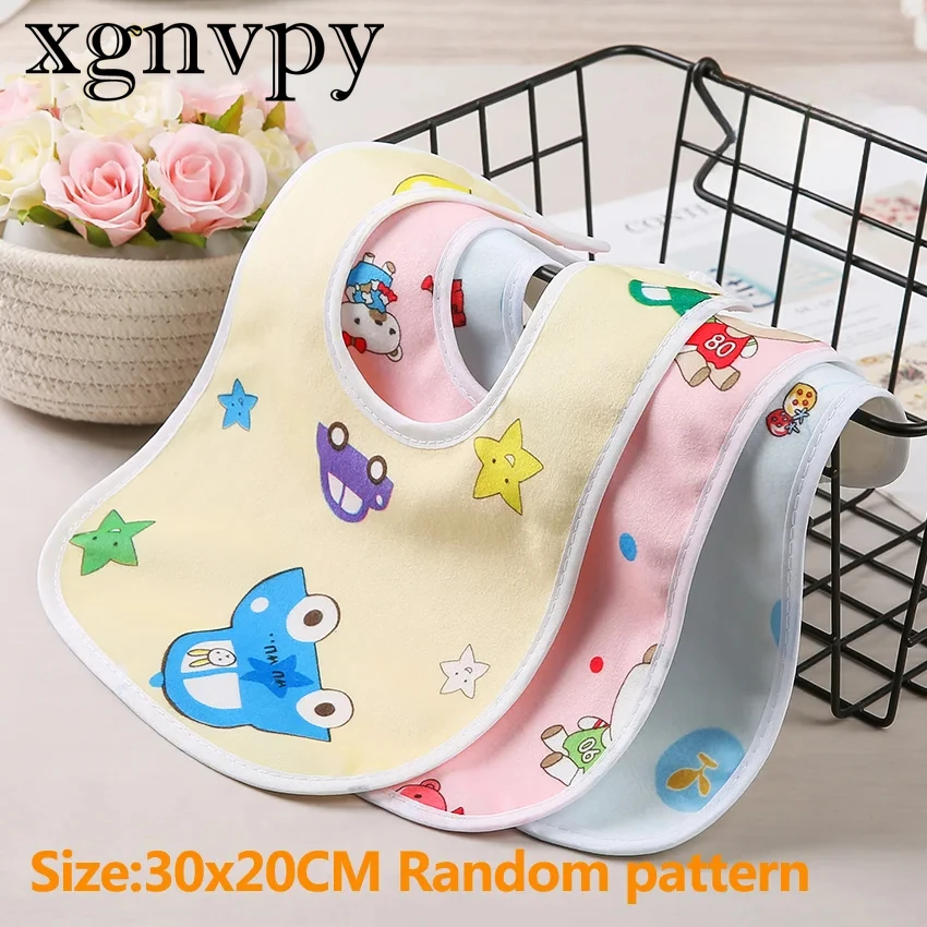 xgnvpy 3PCS Baby Bibs Cotton Waterproof Feeding Clothes Protection Scarf for Kids Toddlers Newborns Boys Girls Accessories