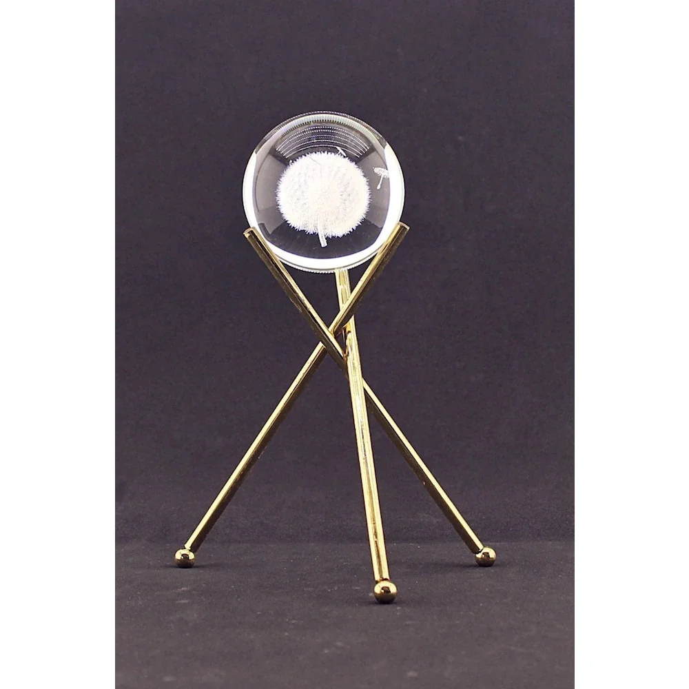 Metal gold leg dandelion decoration glass Sphere businessıklı, light stand, table lamp