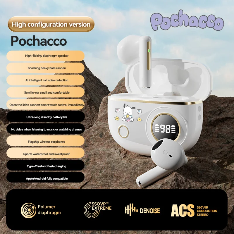 2025 New TWS ED338 Wireless Bluetooth Earphones Headphones HiFi Sound Low Latency Noise Reduction Earbuds for IPhone Android