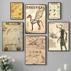 1pc Harries P-Potter Magical Creatures Dragon Poster Paper Print Home Living Room Bedroom Restaurant Cafe Art Painting Decor
