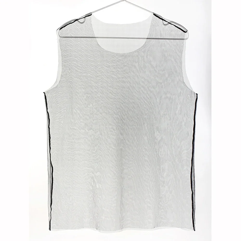 Men Ultra Thin Mesh Tank Tops Fitness Gym Muscle Vest See-Through Sleeveless T-Shirt Male Sexy Undershirts Party Clubwear