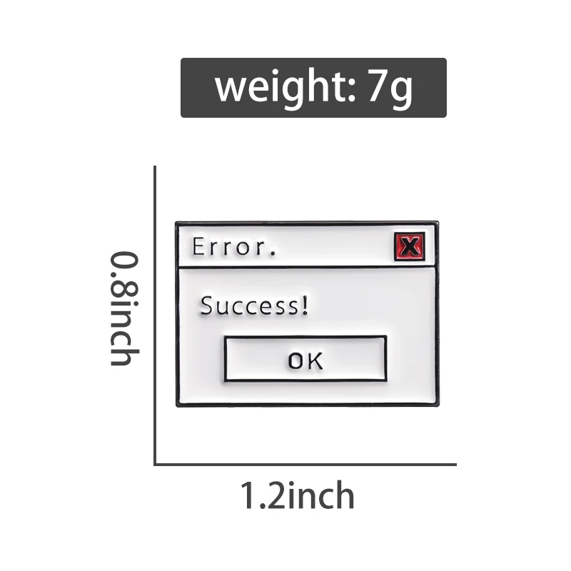 System Panes Jump Yes Or No Enamel Pins Custom Error Success Is Ok Brooch Lapel Badges Jewelry Gift For Programmer Office Friend view 3