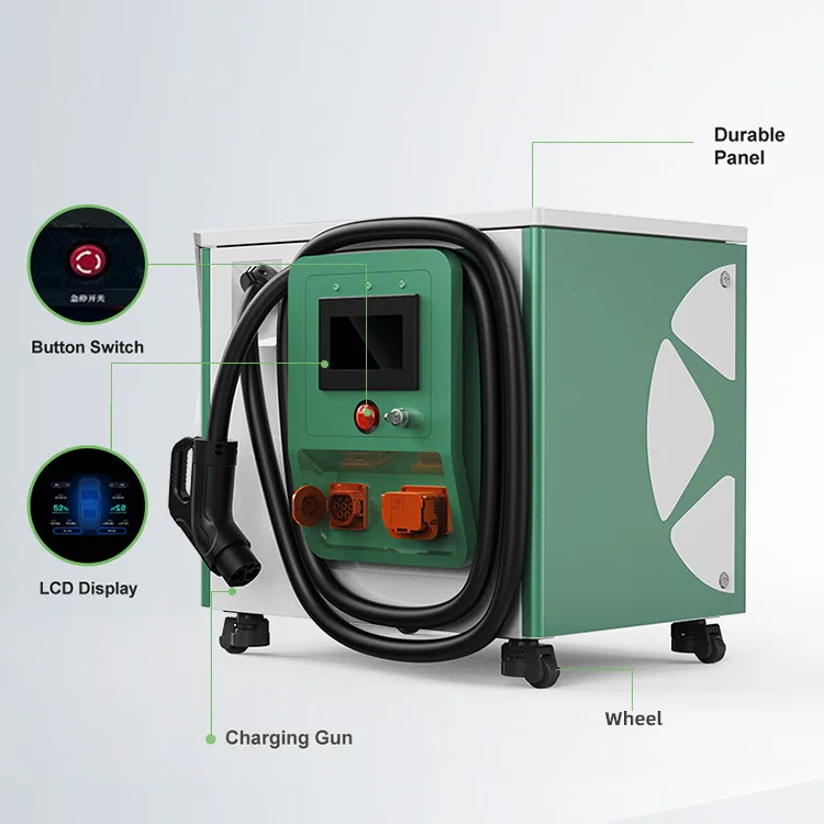 Mobile Ev Charging Station 20Kw Dc Ev Power Bank Ccs2 Ccs1 Gbt Chademo Portable Ev Charger With Battery for Emergency Rescue