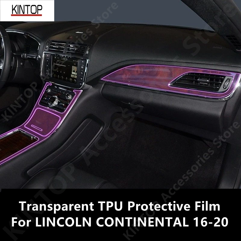 

For LINCOLN CONTINENTAL 16-20 Car Interior Center Console Transparent TPU Protective Film Anti-scratch Repair Film Accessories