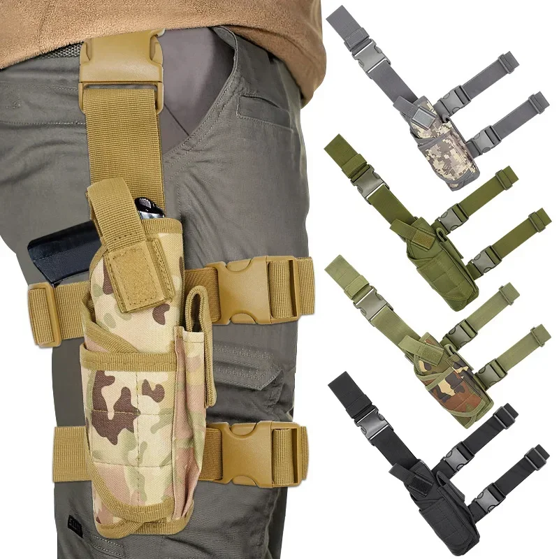 Étui universel pour pistolet à accrocher à la cuisse, pour droitier et gaucher, pour les sports de plein air, la chasse, porte-pistolet, pochette de ceinture, étuis pour pistolets