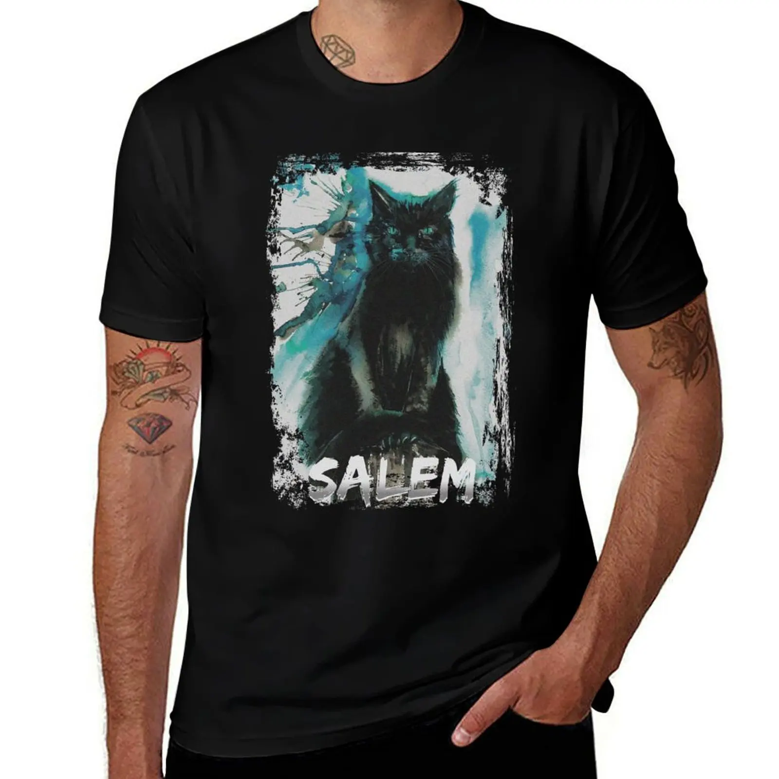 Cat Salem familiar T-Shirt sports fans essential t shirt new edition oversized men clothes